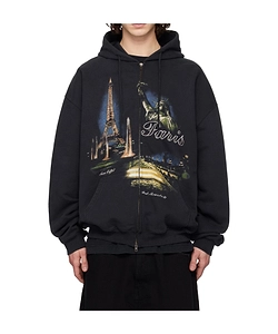 Paris Tourist Zip-Up Hoodie