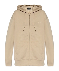 Y-3 Logo Printed Zipped Hoodie