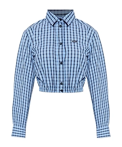 Vetements Plaid Cropped Shirt