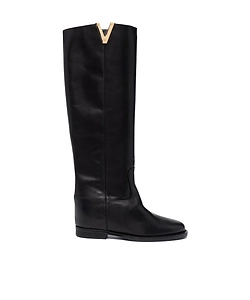 Round-Toe Knee-High Boots