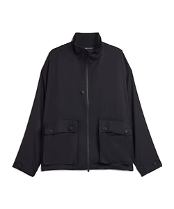 Y-3 Rayon Twill Zipped Coat
