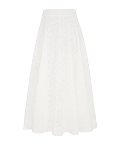 Zimmermann Crush Embroidered Midi Skirt