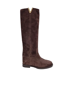 Round-Toe Knee-High Boots