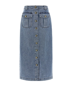 Denim Skirt With Belt Loops