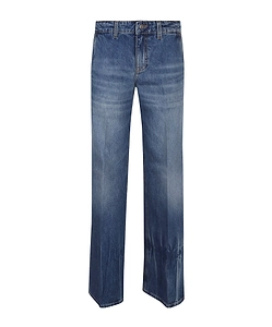 Victoria Beckham Logo Patch Straight-Leg Jeans
