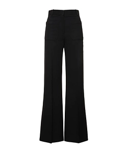 Flared Trouser Legs Casual Pants