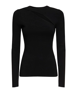 Hollowed-Out Detail Blouse