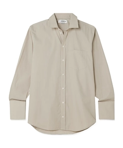 Long-Sleeved Cotton Poplin Shirt