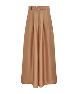 Pleated Belted Trousers