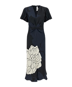 Victoria Beckham Eve Gathered Midi Dress