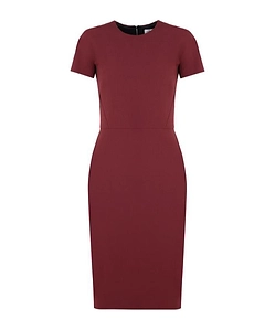 Victoria Beckham Dart Detailed Crepe Midi Dress