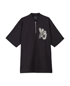 Zip-Up Logo-Print T-Shirt