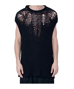 Yohji Yamamoto Open Knit Sleeveless Vest