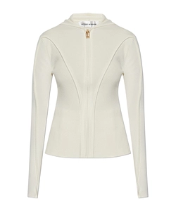 Victoria Beckham Zip-Up Knitted Hoodie