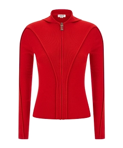 Victoria Beckham Zip-Up Knitted Hoodie