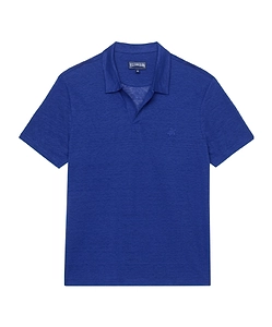 Linen Jersey Polo Shirt