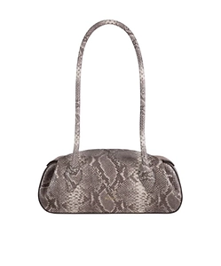 Oyster Mini Shoulder Bag - Embossed Ash Snake Cowhide Leather