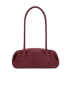 Mini Oyster Suede-Finish Leather Shoulder Bag