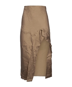Yuzefi Ruffled Detail Cut-Out Midi Skirt