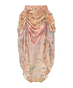 Zimmermann Rebellion Draped Midi Skirt