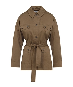 Yves Salomon Belted Shirt Jacket