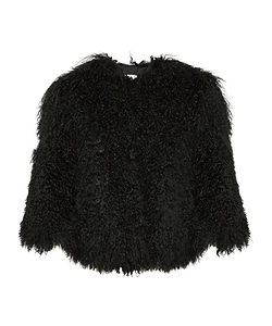 Yves Salomon Curly Fur Cropped Jacket