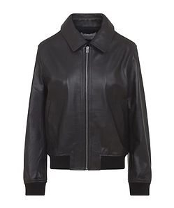 Yves Salomon Zip-Up Leather Jacket