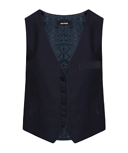 Zadig & Voltaire Emaux High-Low Hem Waistcoat