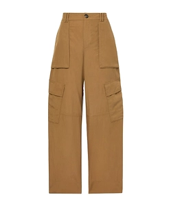 Fluid Wide-Leg Cargo Trousers