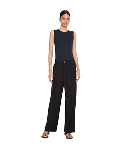 Inverted-Pleat Wide-Leg Trousers