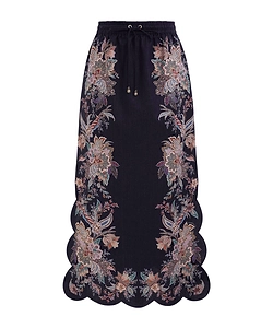 Zimmermann Rhiannon Scallop Midi Skirt