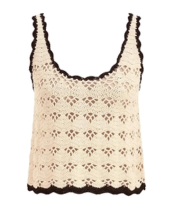 Zimmermann Rhiannon Scoop Neck Crochet Tank