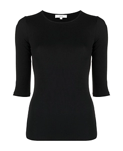 Logo Mid-Sleeve Round-Neck T-Shirt