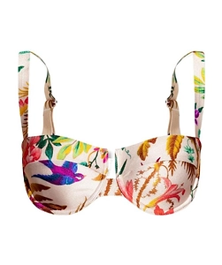 Zimmermann Tropicana Balconette Floral Print Bikini Top