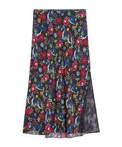 Zadig & Voltaire Ink Printed Midi Skirt