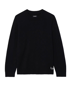 Zadig & Voltaire Logo Embroidered Oversized Knit Jumper