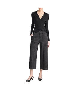 Pocket-Detailed Crop Jeans