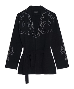 Zadig & Voltaire Tied-Waist Knit Cardigan