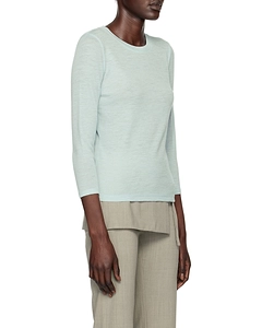 Round-Necked Long-Sleeved Wool Sweater