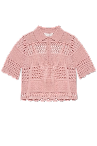 Zimmermann Wanderlust Sun Short Sleeve Crochet Top