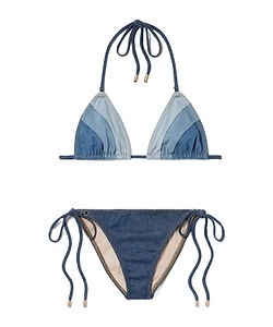 Denim Patchwork Bikini
