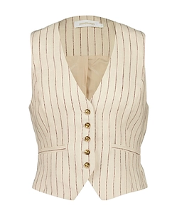 Pinstripe Button Vest