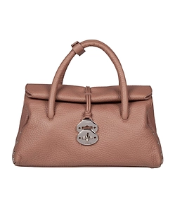 Zanellato Dotta Centauro S Hammered Leather Bag In Brown Ribolla