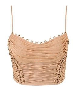 Rebellion Beaded Crop Top