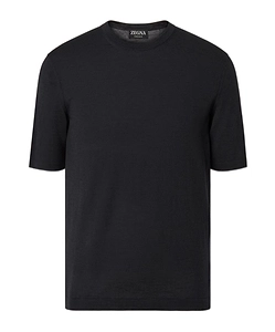 Zegna Fine Knit Crew Neck T-Shirt