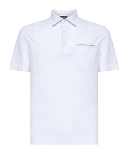 Zegna Contrast Trim Pocket Polo Shirt