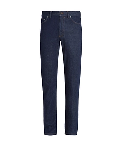 Dark Blue Rinse-Washed Stretch Cotton Roccia Jeans