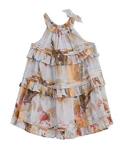 Ruffled Floral-Print Dress