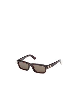 Zegna Rectangular Frame Sunglasses
