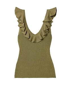 Ruffled Knitted Top